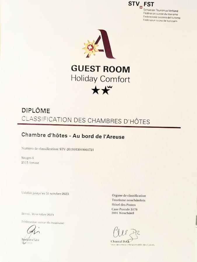 Chambre Aux Bord De L'Areuse Exterior foto